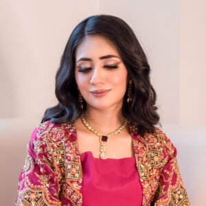 Diamond Polki Set With Ruby