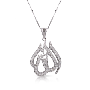 Diamond Polki Calligraphy Pendant