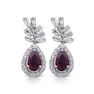 Diamond Polki Earrings With Stone