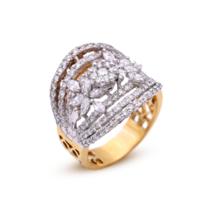 Diamond Polki Floral Ring
