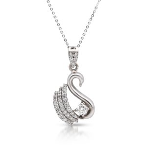 Diamond Polki Lovely Crystal Swan Shape Necklace
