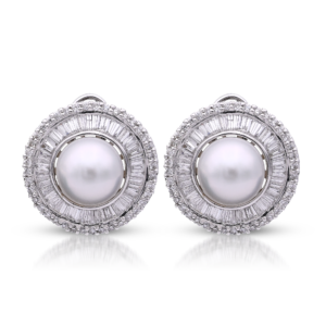 Diamond Polki Pearl Earrings