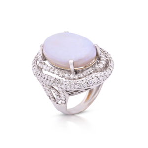 Diamond Polki Ring With Stone