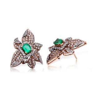 Gold tops With Rose Gold Lacquer Barrels And Zircons