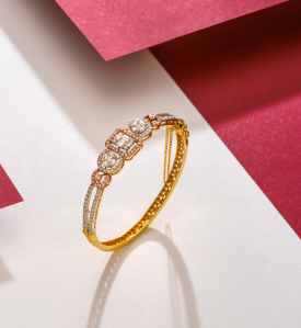 Gold Channel Setting Gold Bracelet