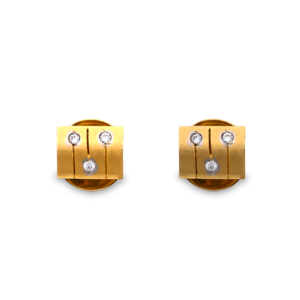 Gold Crystal Clip On Earrings